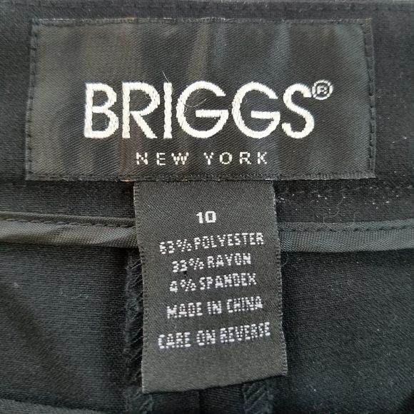 Vintage Briggs New York High Waisted Pleated Wide Leg Black Trousers - Picture 5 of 6